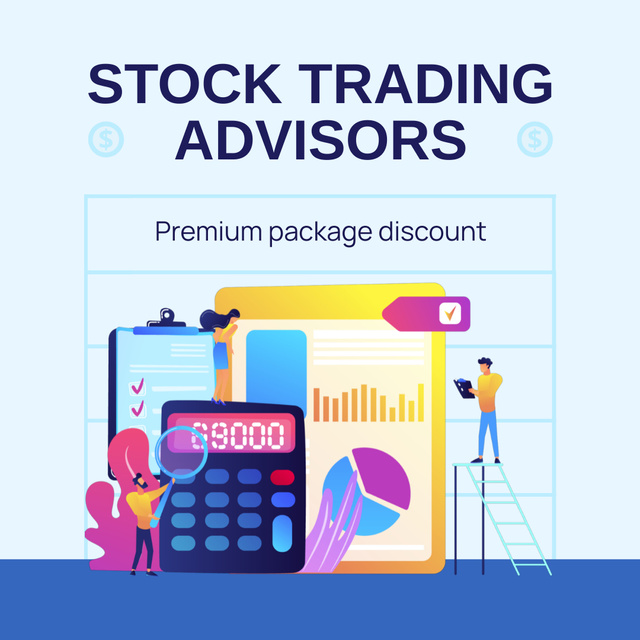 Discount Premium Package of Stock Advisor Services Animated Postデザインテンプレート