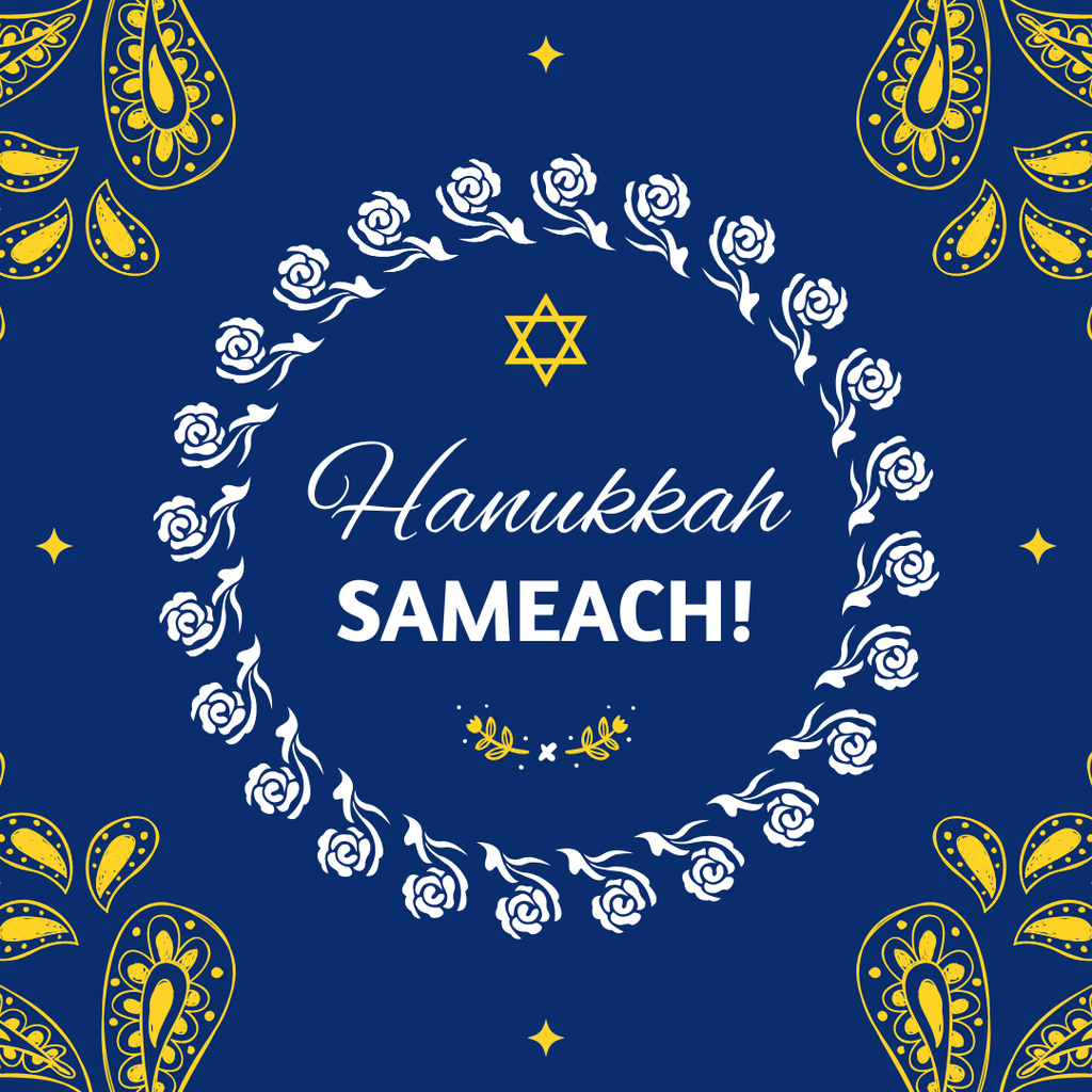 Platilla de diseño Sending Heartwarming Hanukkah Cheers And Wishes Instagram
