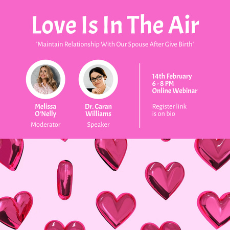 Platilla de diseño Valentine's Day Webinar About Relationship Animated Post