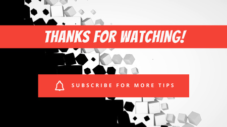 Ontwerpsjabloon van YouTube outro van Suggestie Abonneer je op het kanaal voor meer tips
