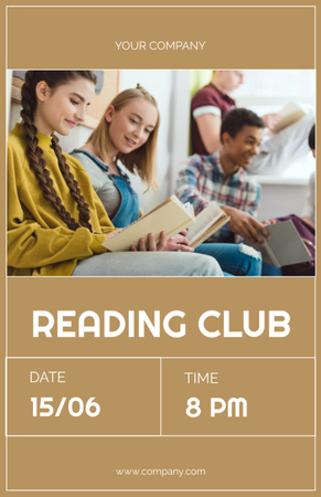 Book Club Invitation Invitation 5.5x8.5in Design Template