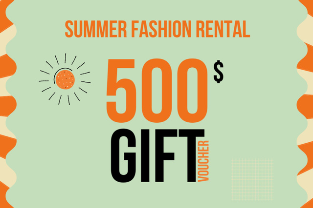 Template di design Clothes for rent summer fashion Gift Certificate
