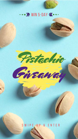 Ontwerpsjabloon van Instagram Story van Pistachio nuts snack