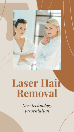 Visão geral do procedimento de depilação a laser Mobile Presentation Modelo de Design