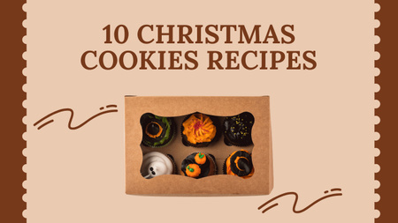 Christmas List of Holiday Cookies Youtube Thumbnail Design Template