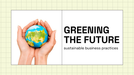 ビジネスグリーン化のための持続可能なビジネス慣行 Presentation Wideデザインテンプレート