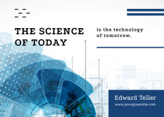 Technology And Science Quote With Circles in Blue