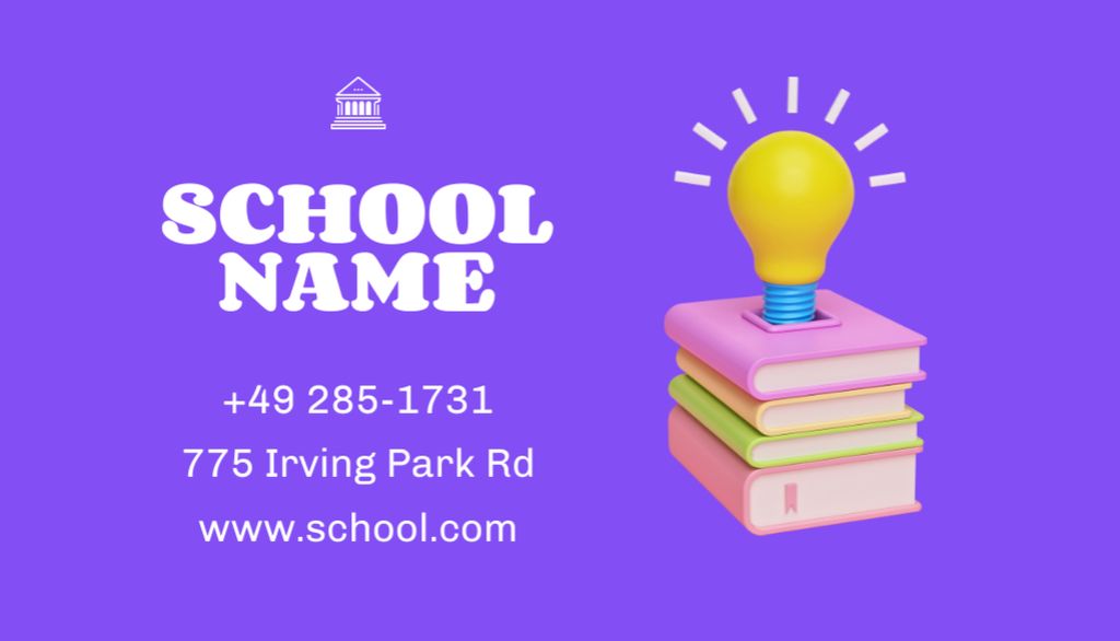 Template di design Advertisement for Educational Institution for Children Business Card US