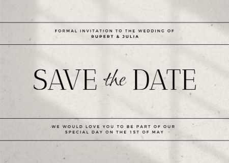 Wedding Day Celebration Announcement Card Design Template