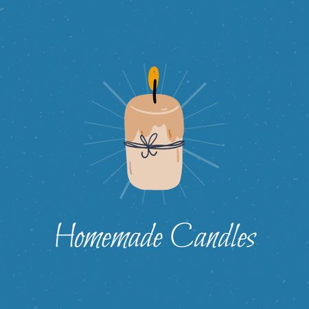 Handmade Candles Sale Offer Animated Logo Design Template