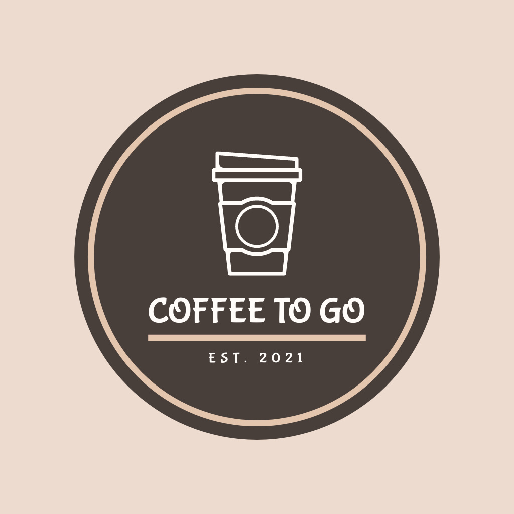 Ontwerpsjabloon van Logo van Cafe Emblem with Cup