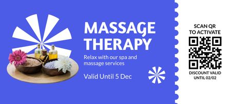 Ontwerpsjabloon van Coupon 3.75x8.25in van Advertentie voor massageservices
