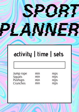 Sport Planner with Bright Gradient Schedule Planner Πρότυπο σχεδίασης