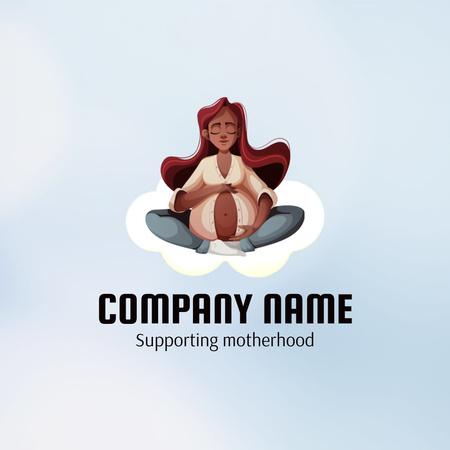 妊娠サポートサービスを提供する一流企業 Animated Logoデザインテンプレート