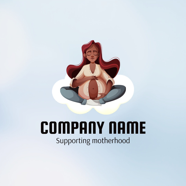 Ontwerpsjabloon van Animated Logo van Top-notch Firm With Pregnancy Supporting Services Offer