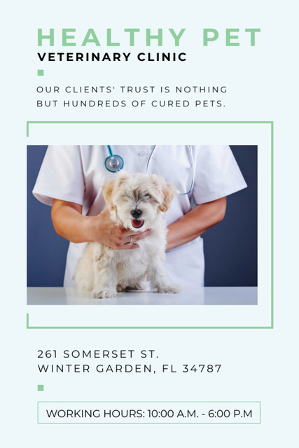 Vet Clinic Visiting Flyer 4x6in Design Template