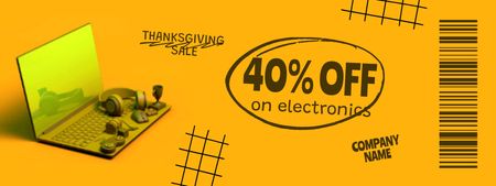 Gadgets Sale on Thanksgiving  Coupon Design Template
