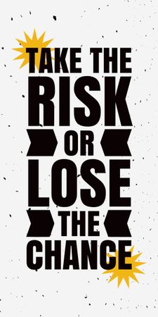 Designvorlage Motivierendes Zitat zum Thema Risiko eingehen für Graphic