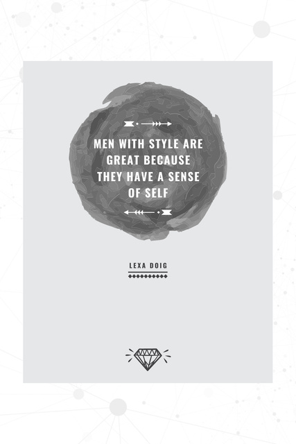 Plantilla de diseño de Citation about men with style Pinterest 