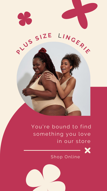 Offer of Plus Size Lingerie Online Instagram Story Template