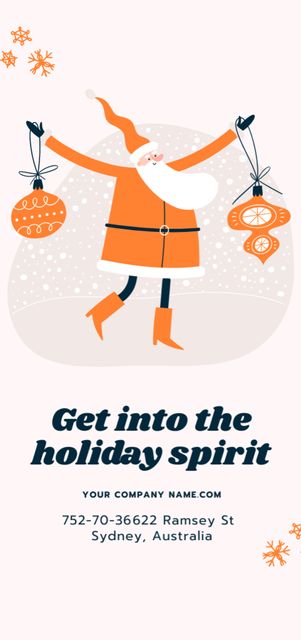 Celebrating Christmas in July with Funny Santa Flyer DIN Large – шаблон для дизайну