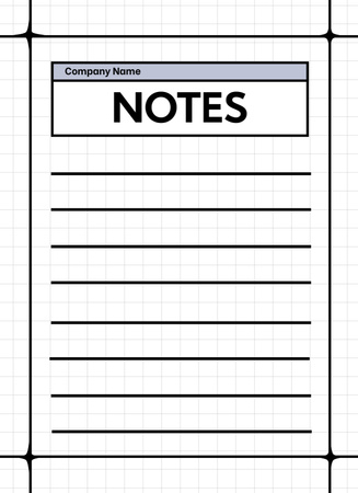 Personal Daily Notes in White With Lines Notepad 4x5.5in Design Template