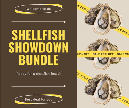Reklama na balíček Shellfish Bundle Facebook Šablona návrhu
