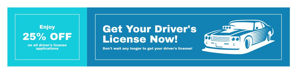 Plantilla de diseño de Driver's License Application At Discounted Rates Twitter 