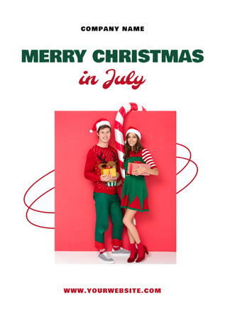  Celebrating Christmas in July Flyer A5 Design Template