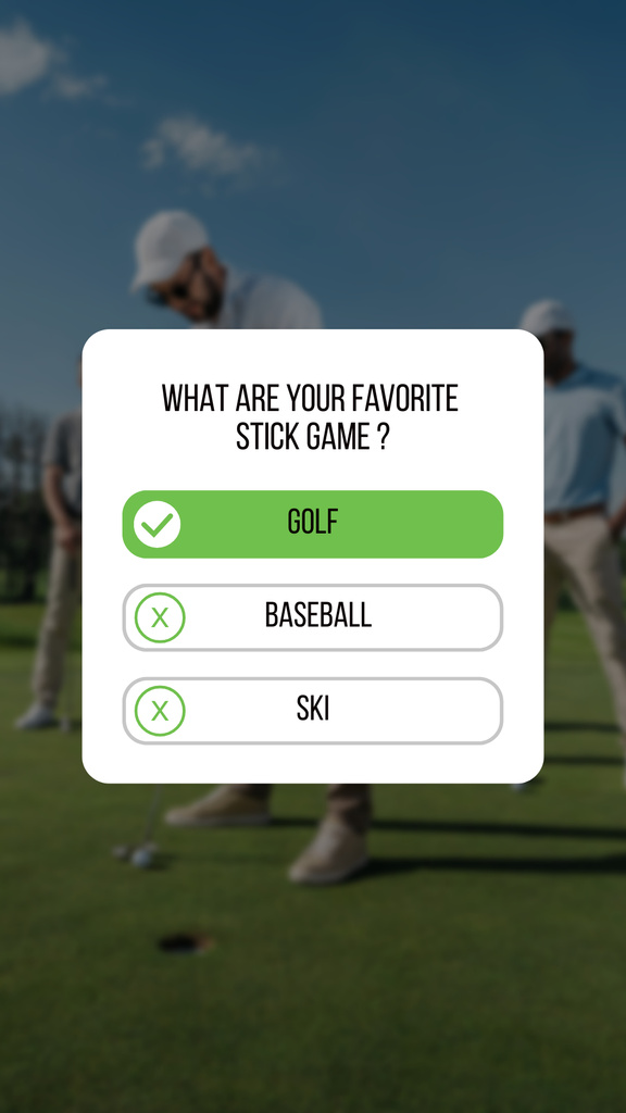 what are your favorite stick game Instagram Story Design Template