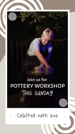 Handmade Pottery Workshop Announcement TikTok Video Design Template
