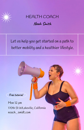 Competent Health Trainer Offering Services Flyer 5.5x8.5in Design Template