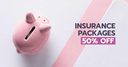Insurance Packages Discount Offer Facebook AD Design Template