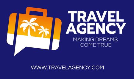 Travel Agency Services Offer Business card tervezősablon