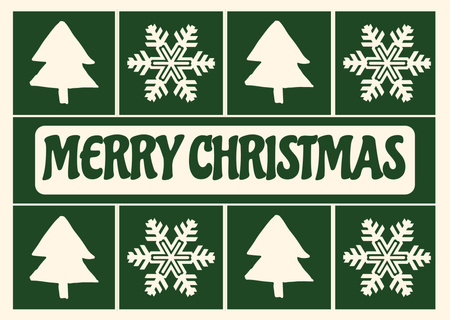 Designvorlage Weihnachtsgrüße mit illustriertem Muster für Card