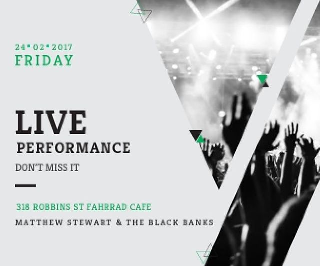 Matthew Stewart & The Black Banks live performance Large Rectangleデザインテンプレート