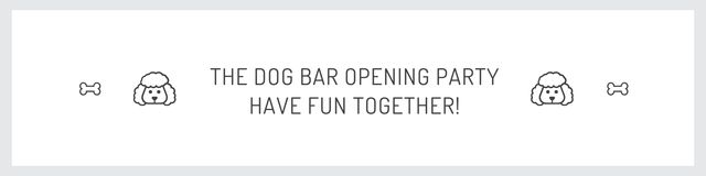 Ontwerpsjabloon van Twitter van The dog bar opening party