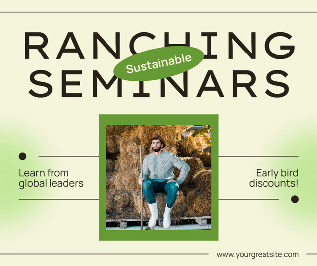 Template di design Seminar on Sustainable Ranching Facebook