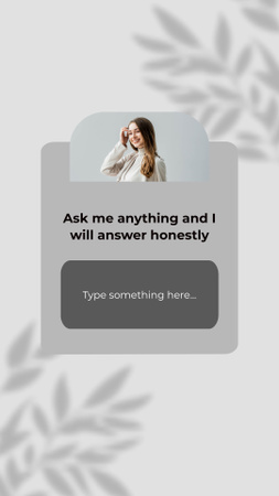 Template di design Get To Know Me Quiz on Grey Color Instagram Story
