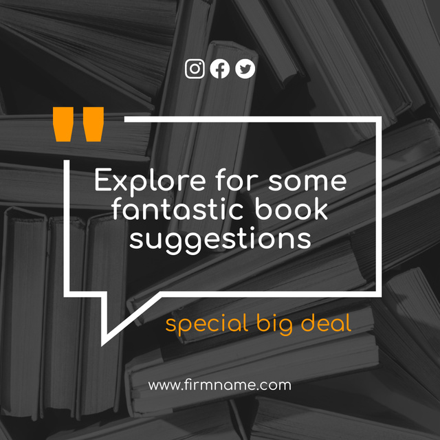 Designvorlage Fantastic Books Sale Offer für Instagram