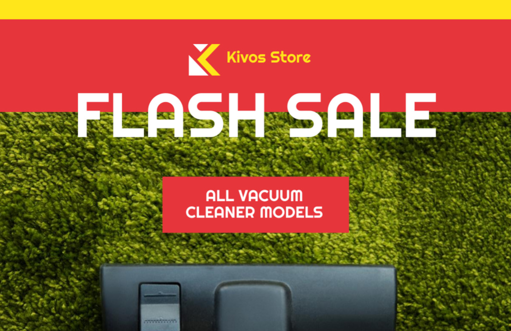Designvorlage Flash Sale of All Vacuum Cleaner Models für Flyer 5.5x8.5in Horizontal