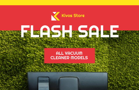 Flash Sale of All Vacuum Cleaner Models Flyer 5.5x8.5in Horizontal Design Template