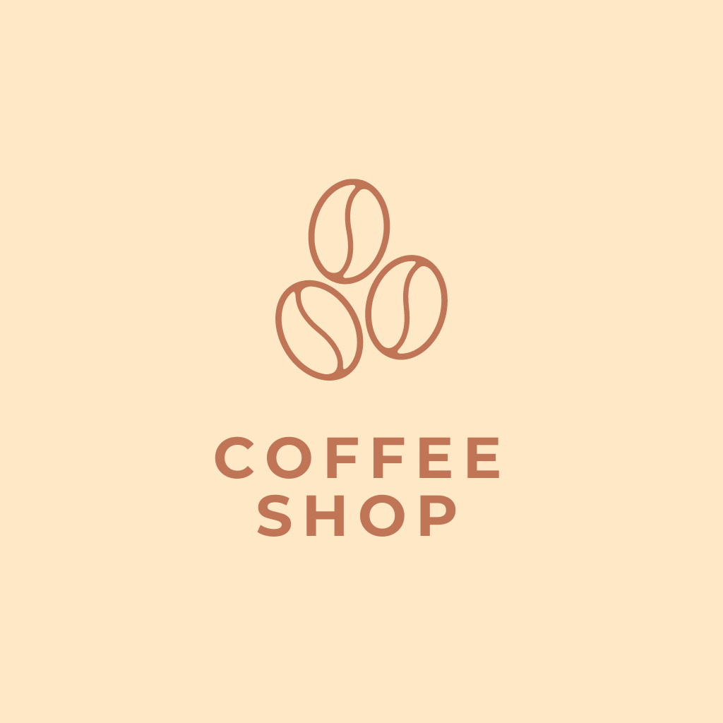 Minimalist Coffee Shop Ad Logo Design Template