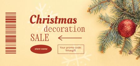Platilla de diseño Wonderful Christmas Holiday Decorations Sale Offer Coupon Din Large