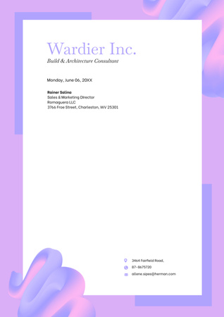 Build and Architect Consultant Offer Letterhead Design Template