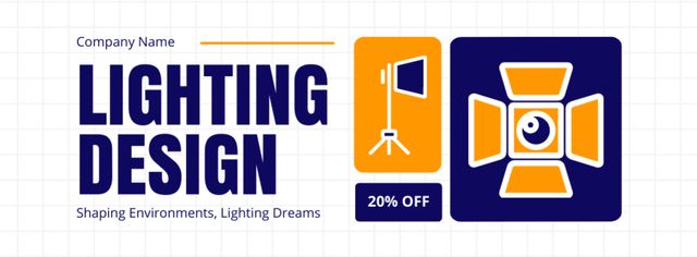 Exceptional Lightning Design With Discount Facebook cover Πρότυπο σχεδίασης