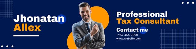 Services of Professional Tax Business Consulting LinkedIn Cover tervezősablon