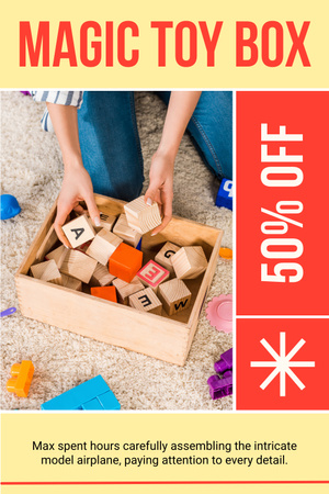 Discount on Toy Box Pinterest Design Template
