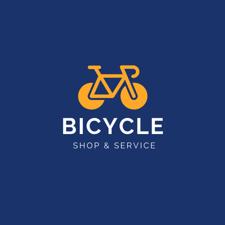 Modèle de visuel Emblème du magasin de vélos - Logo