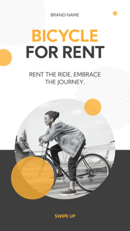 Enjoy Journey with Bicycle for Rent Instagram Story Design Template